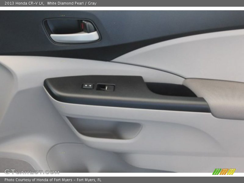 White Diamond Pearl / Gray 2013 Honda CR-V LX