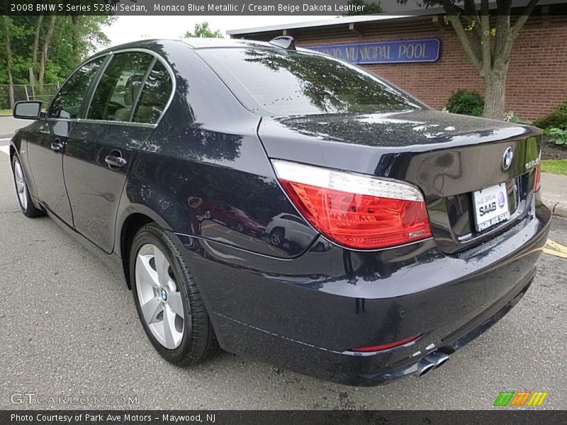 Monaco Blue Metallic / Cream Beige Dakota Leather 2008 BMW 5 Series 528xi Sedan