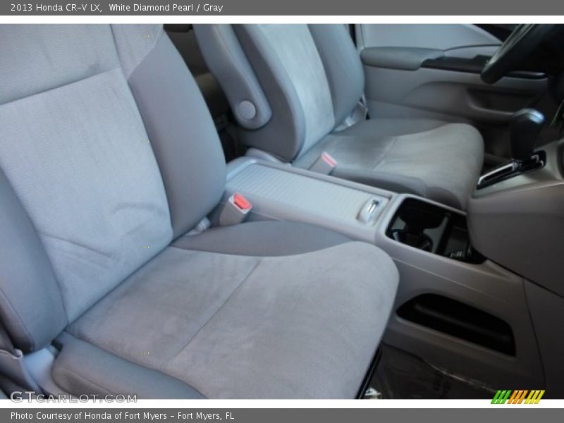 White Diamond Pearl / Gray 2013 Honda CR-V LX