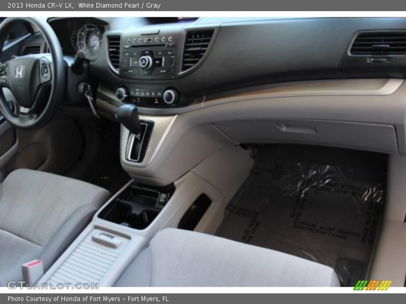 White Diamond Pearl / Gray 2013 Honda CR-V LX