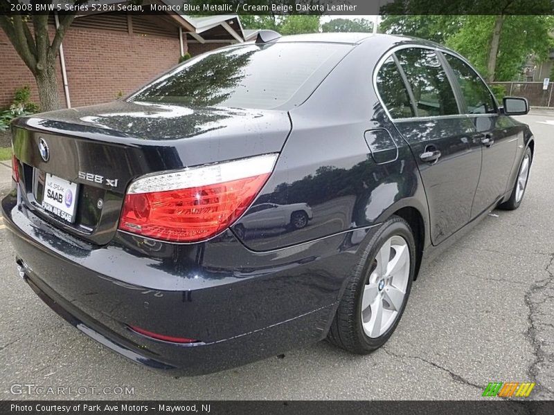 Monaco Blue Metallic / Cream Beige Dakota Leather 2008 BMW 5 Series 528xi Sedan