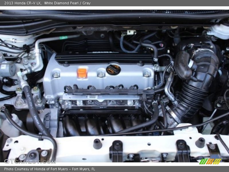 White Diamond Pearl / Gray 2013 Honda CR-V LX