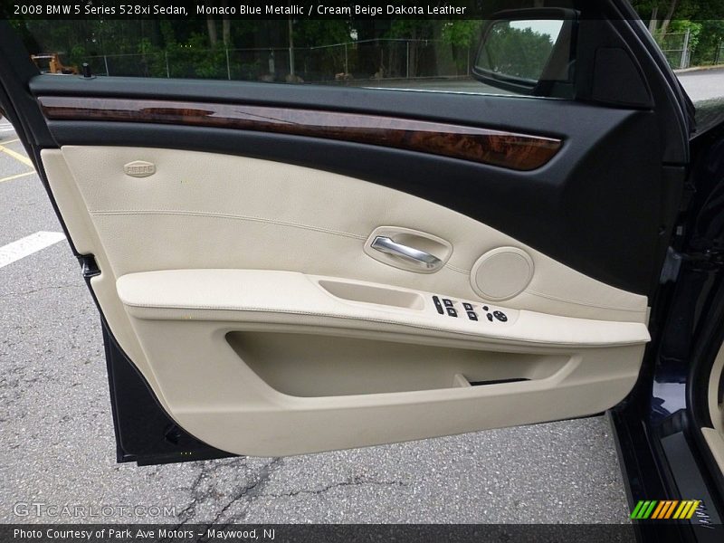 Monaco Blue Metallic / Cream Beige Dakota Leather 2008 BMW 5 Series 528xi Sedan