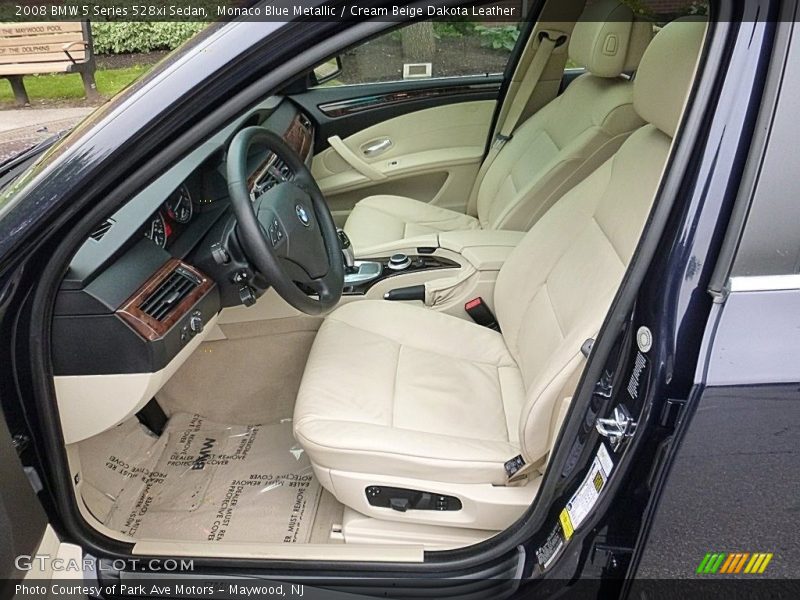 Monaco Blue Metallic / Cream Beige Dakota Leather 2008 BMW 5 Series 528xi Sedan
