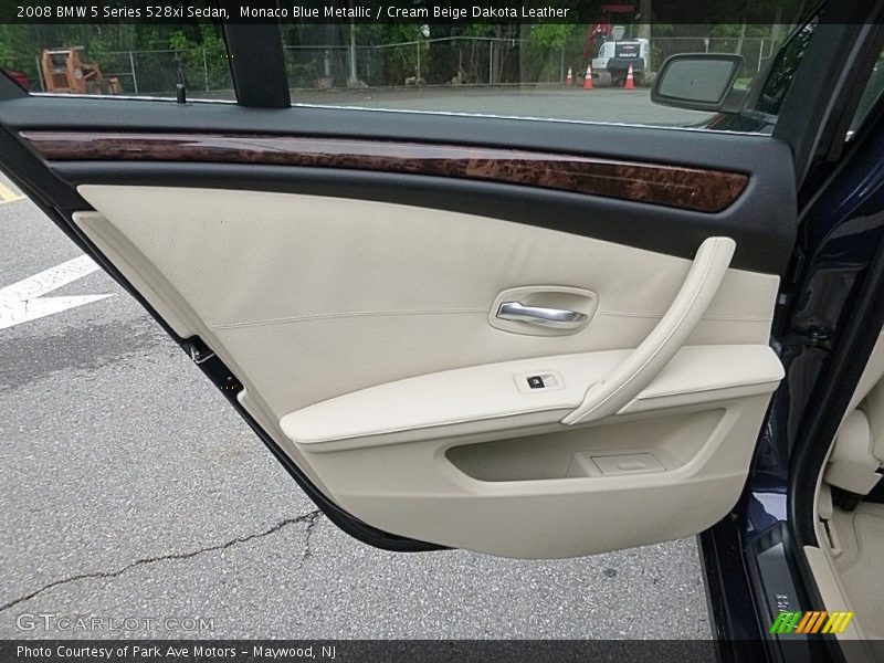 Monaco Blue Metallic / Cream Beige Dakota Leather 2008 BMW 5 Series 528xi Sedan