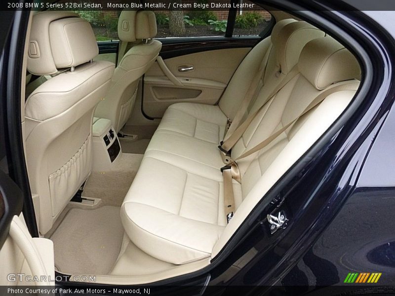 Monaco Blue Metallic / Cream Beige Dakota Leather 2008 BMW 5 Series 528xi Sedan