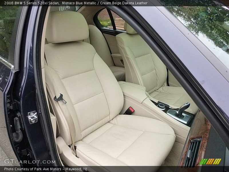 Monaco Blue Metallic / Cream Beige Dakota Leather 2008 BMW 5 Series 528xi Sedan