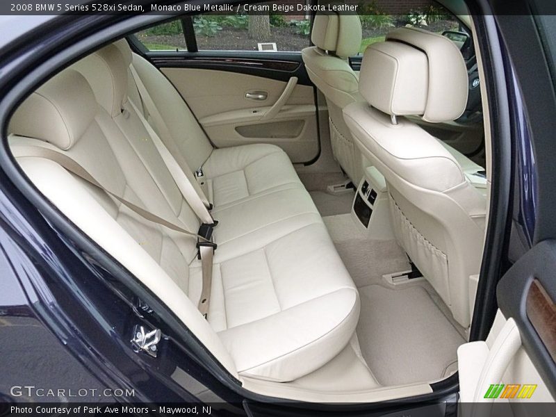 Monaco Blue Metallic / Cream Beige Dakota Leather 2008 BMW 5 Series 528xi Sedan