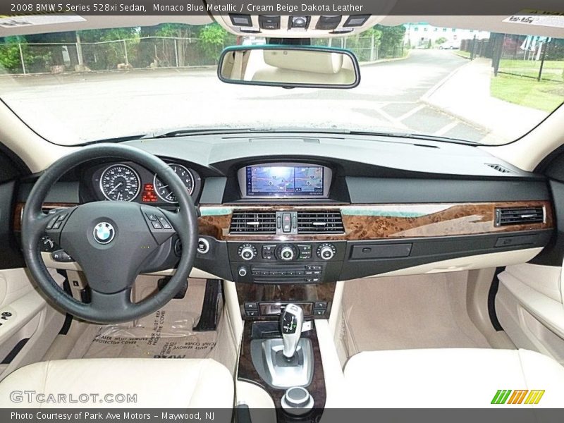 Monaco Blue Metallic / Cream Beige Dakota Leather 2008 BMW 5 Series 528xi Sedan