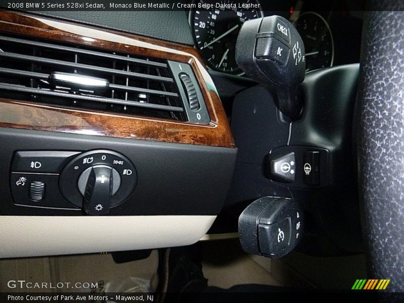 Monaco Blue Metallic / Cream Beige Dakota Leather 2008 BMW 5 Series 528xi Sedan