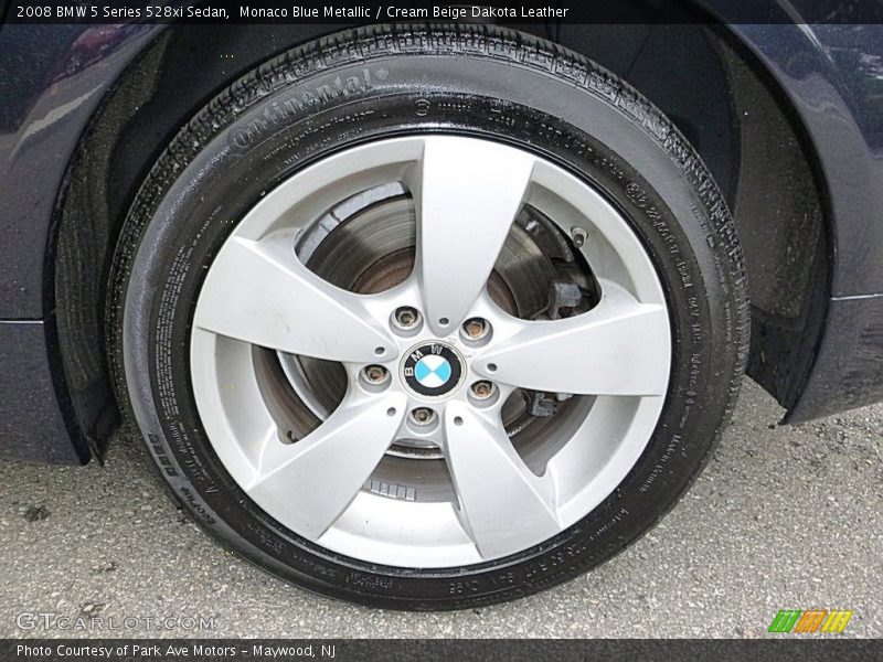 Monaco Blue Metallic / Cream Beige Dakota Leather 2008 BMW 5 Series 528xi Sedan