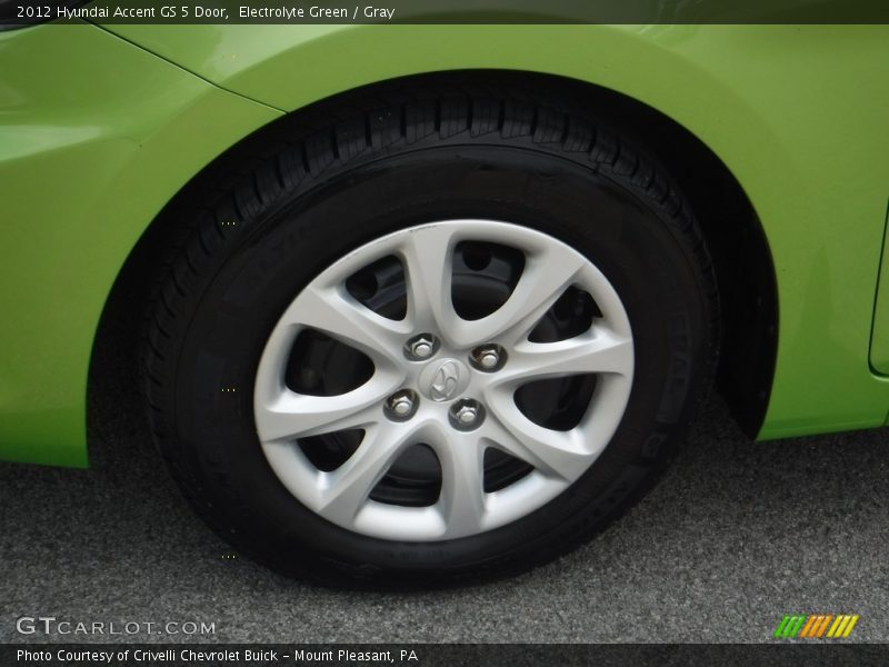 Electrolyte Green / Gray 2012 Hyundai Accent GS 5 Door