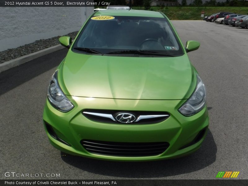 Electrolyte Green / Gray 2012 Hyundai Accent GS 5 Door