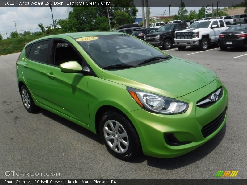 Electrolyte Green / Gray 2012 Hyundai Accent GS 5 Door