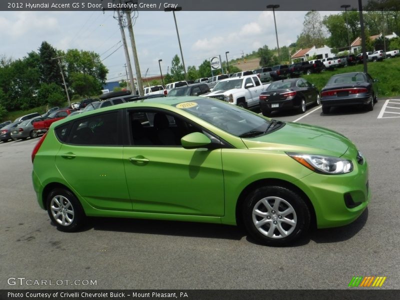 Electrolyte Green / Gray 2012 Hyundai Accent GS 5 Door