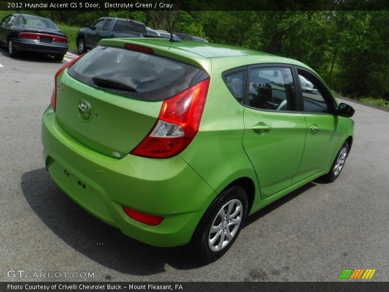 Electrolyte Green / Gray 2012 Hyundai Accent GS 5 Door