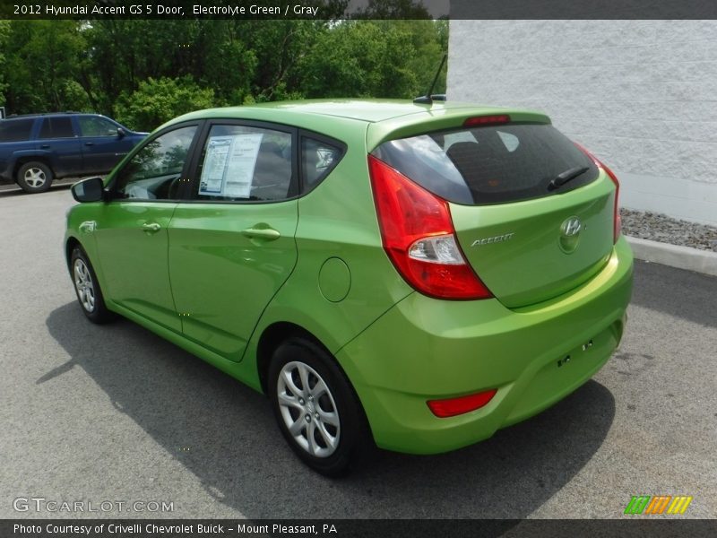 Electrolyte Green / Gray 2012 Hyundai Accent GS 5 Door