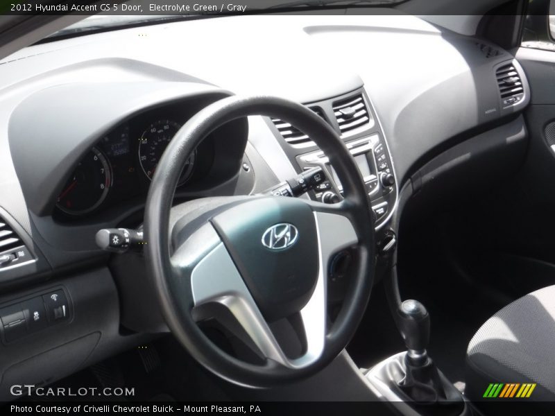 Electrolyte Green / Gray 2012 Hyundai Accent GS 5 Door
