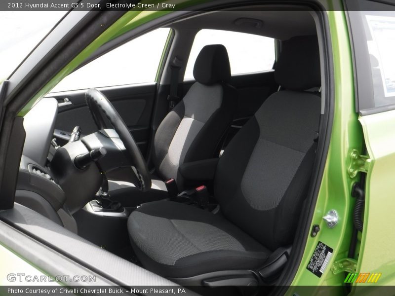 Electrolyte Green / Gray 2012 Hyundai Accent GS 5 Door