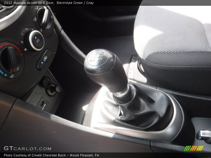Electrolyte Green / Gray 2012 Hyundai Accent GS 5 Door