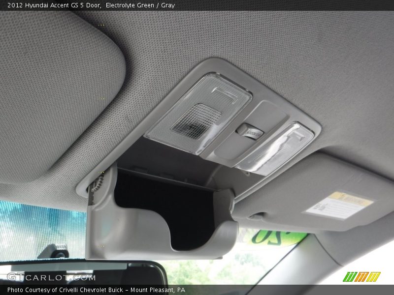 Electrolyte Green / Gray 2012 Hyundai Accent GS 5 Door