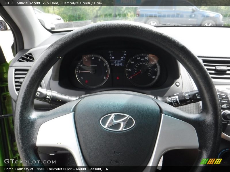 Electrolyte Green / Gray 2012 Hyundai Accent GS 5 Door