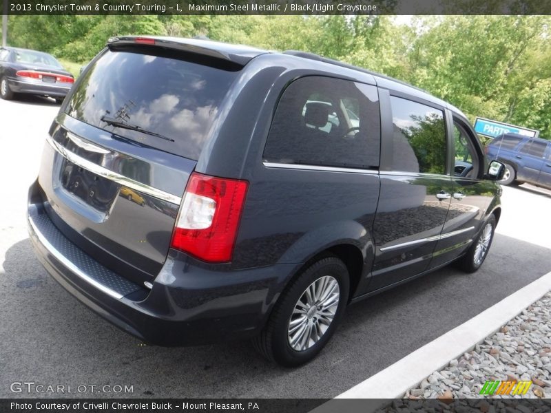 Maximum Steel Metallic / Black/Light Graystone 2013 Chrysler Town & Country Touring - L
