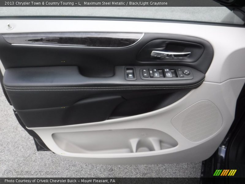 Maximum Steel Metallic / Black/Light Graystone 2013 Chrysler Town & Country Touring - L