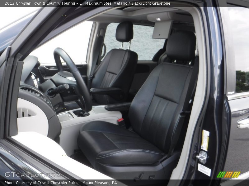 Maximum Steel Metallic / Black/Light Graystone 2013 Chrysler Town & Country Touring - L