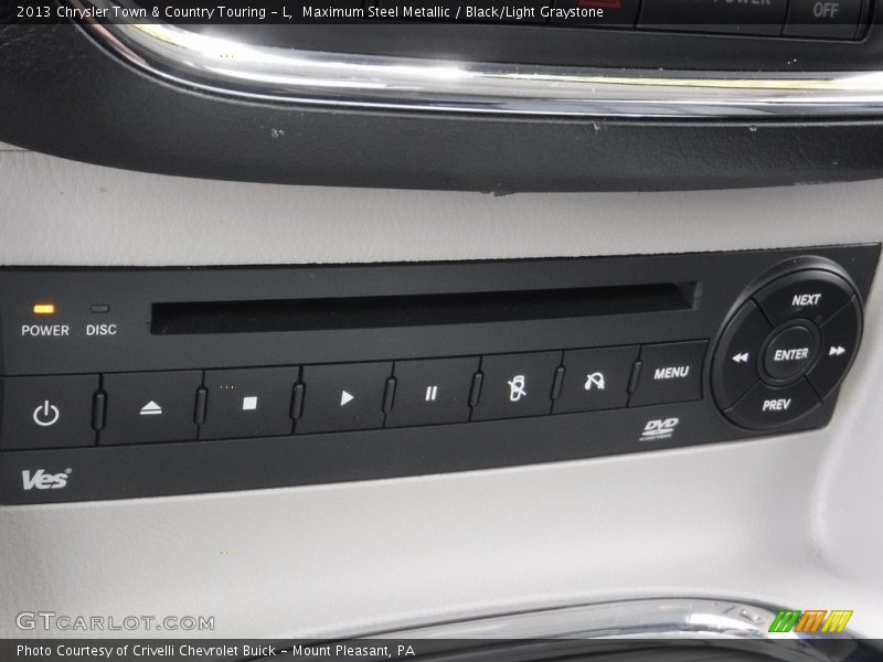 Maximum Steel Metallic / Black/Light Graystone 2013 Chrysler Town & Country Touring - L