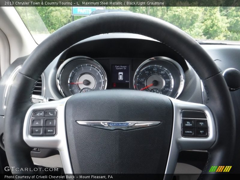 Maximum Steel Metallic / Black/Light Graystone 2013 Chrysler Town & Country Touring - L