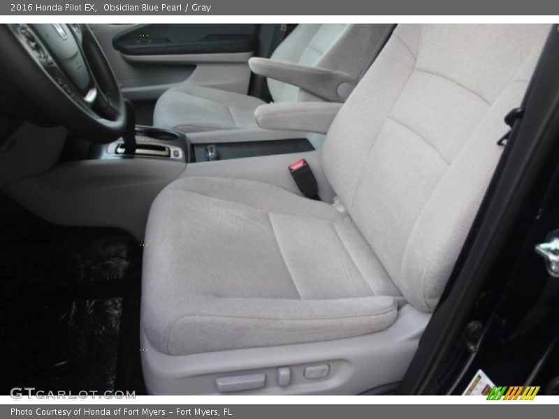 Obsidian Blue Pearl / Gray 2016 Honda Pilot EX