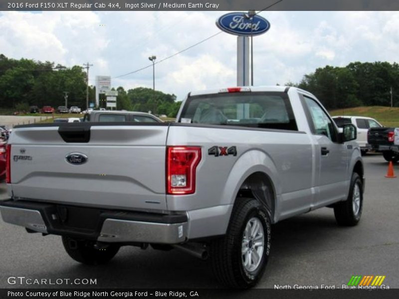 Ingot Silver / Medium Earth Gray 2016 Ford F150 XLT Regular Cab 4x4