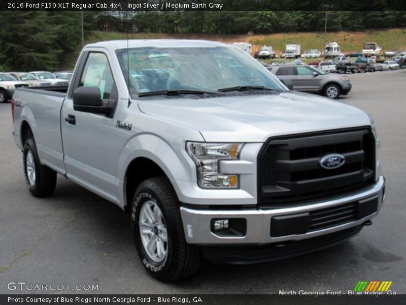 Ingot Silver / Medium Earth Gray 2016 Ford F150 XLT Regular Cab 4x4