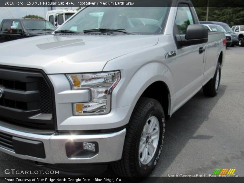 Ingot Silver / Medium Earth Gray 2016 Ford F150 XLT Regular Cab 4x4