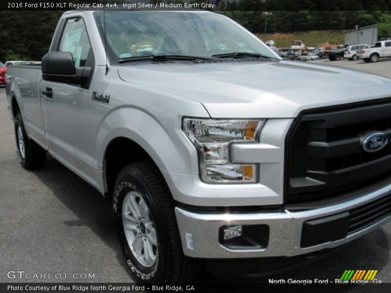 Ingot Silver / Medium Earth Gray 2016 Ford F150 XLT Regular Cab 4x4