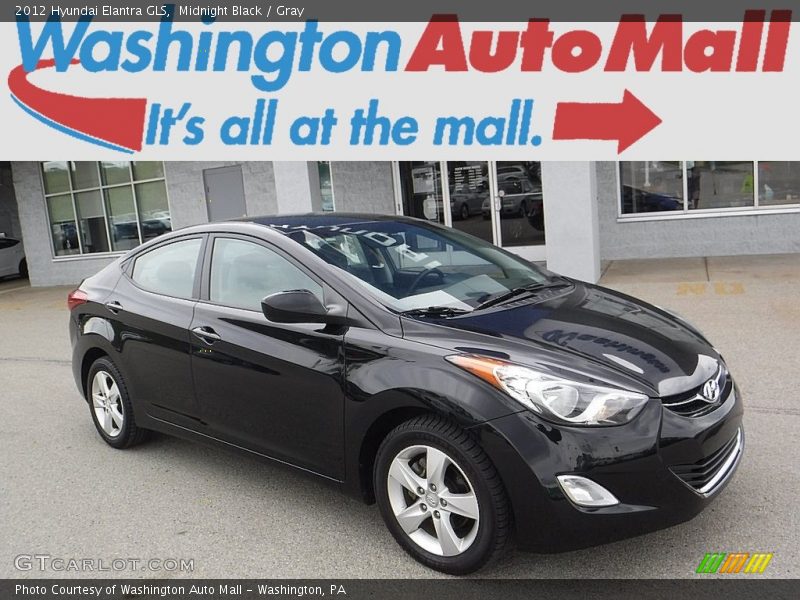 Midnight Black / Gray 2012 Hyundai Elantra GLS