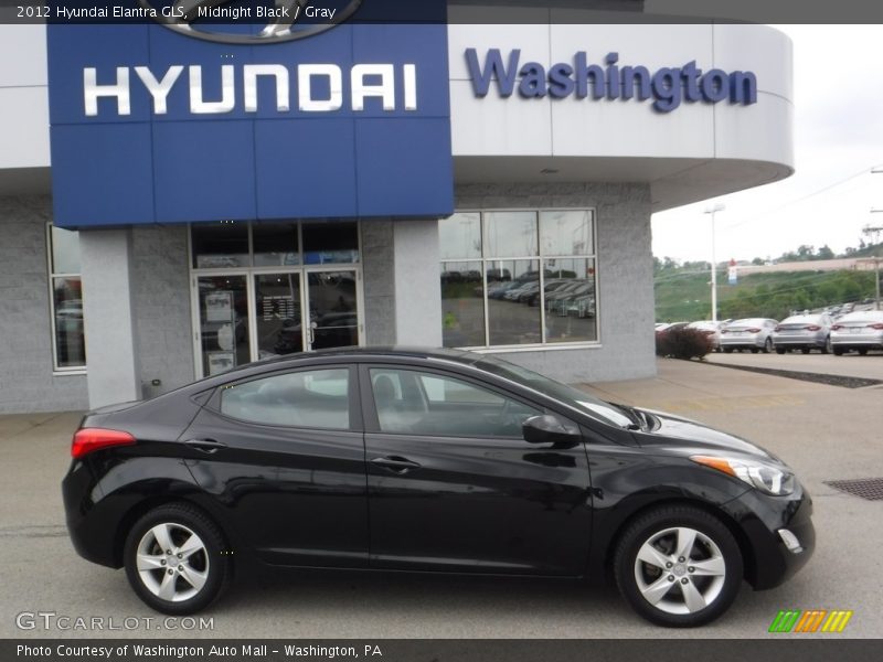 Midnight Black / Gray 2012 Hyundai Elantra GLS