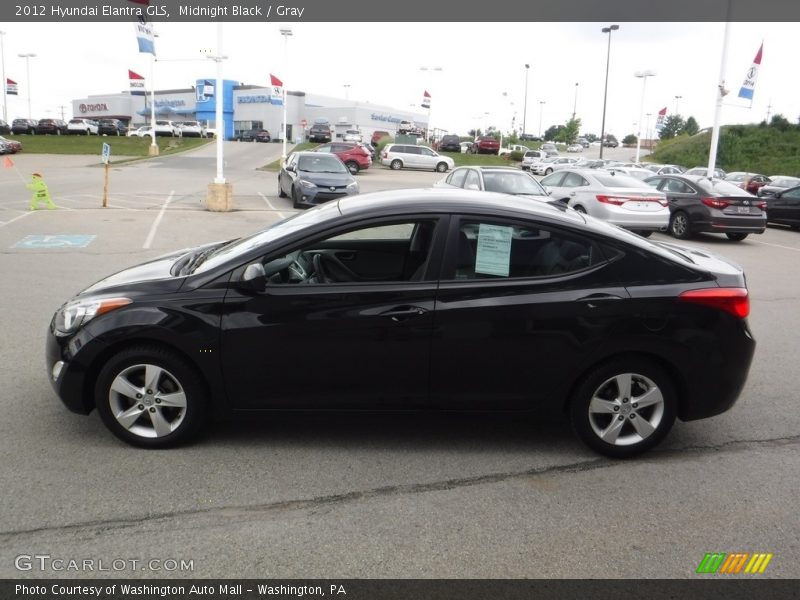 Midnight Black / Gray 2012 Hyundai Elantra GLS