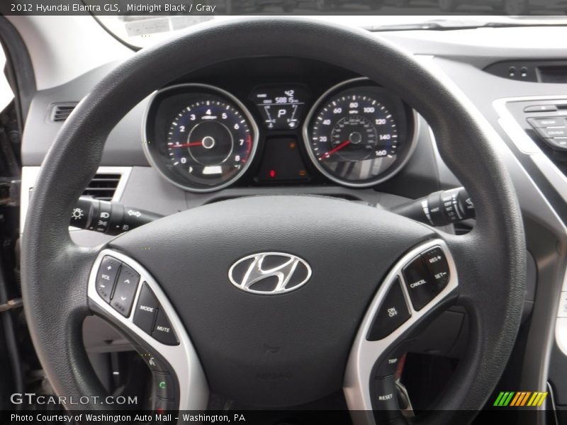 Midnight Black / Gray 2012 Hyundai Elantra GLS