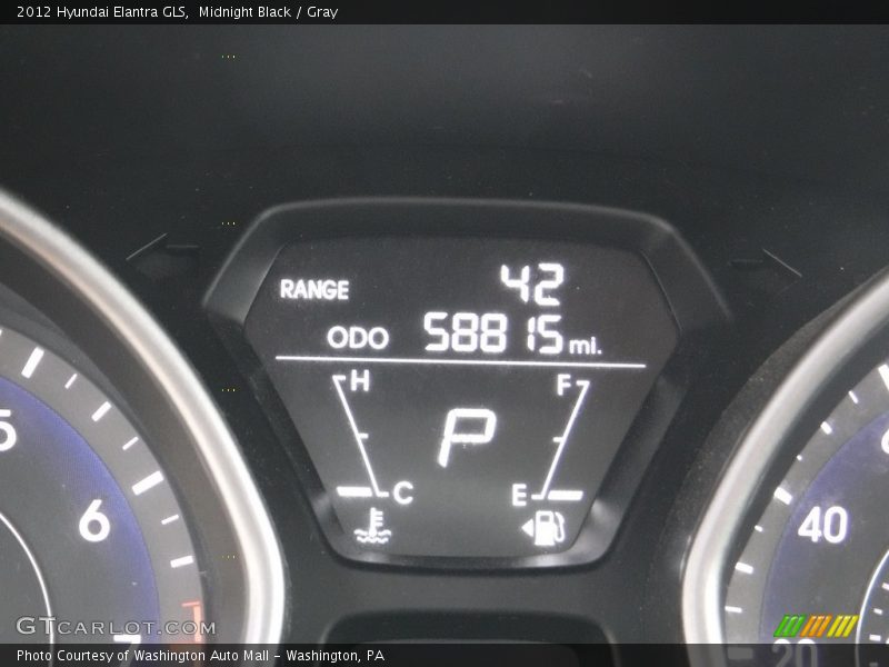 Midnight Black / Gray 2012 Hyundai Elantra GLS