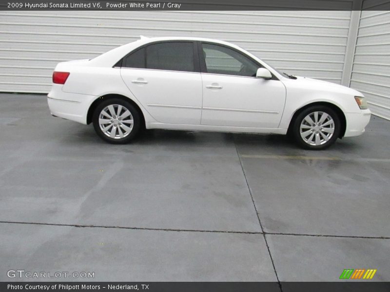 Powder White Pearl / Gray 2009 Hyundai Sonata Limited V6