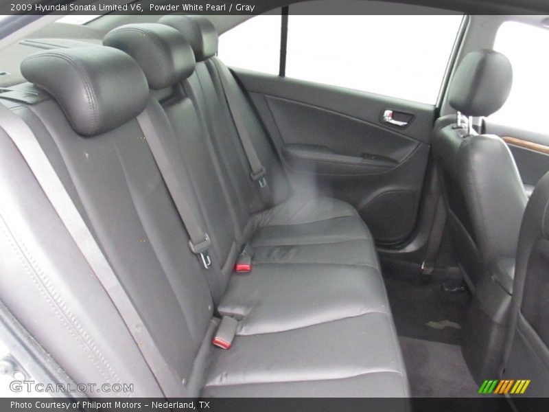 Powder White Pearl / Gray 2009 Hyundai Sonata Limited V6