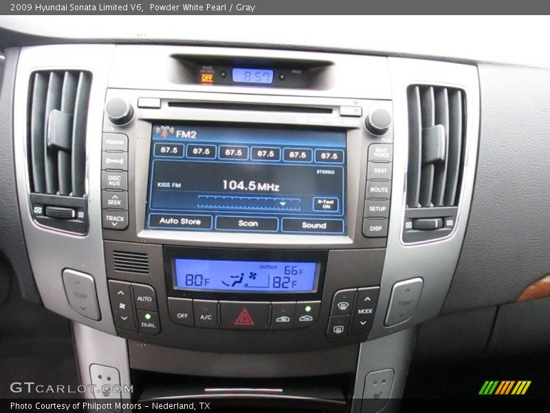 Powder White Pearl / Gray 2009 Hyundai Sonata Limited V6