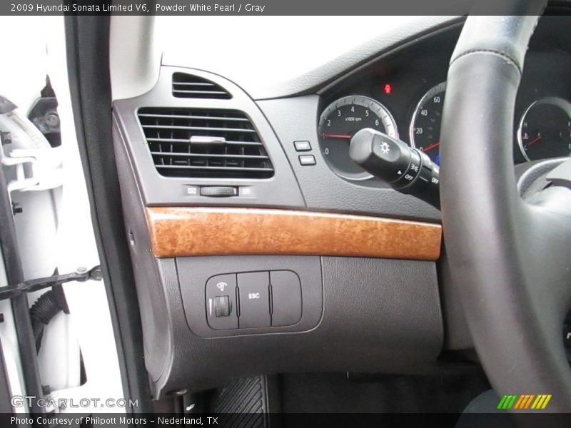 Powder White Pearl / Gray 2009 Hyundai Sonata Limited V6