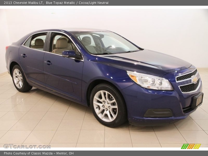 Blue Topaz Metallic / Cocoa/Light Neutral 2013 Chevrolet Malibu LT