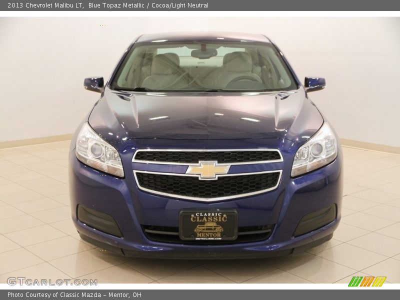 Blue Topaz Metallic / Cocoa/Light Neutral 2013 Chevrolet Malibu LT