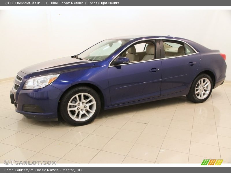 Blue Topaz Metallic / Cocoa/Light Neutral 2013 Chevrolet Malibu LT