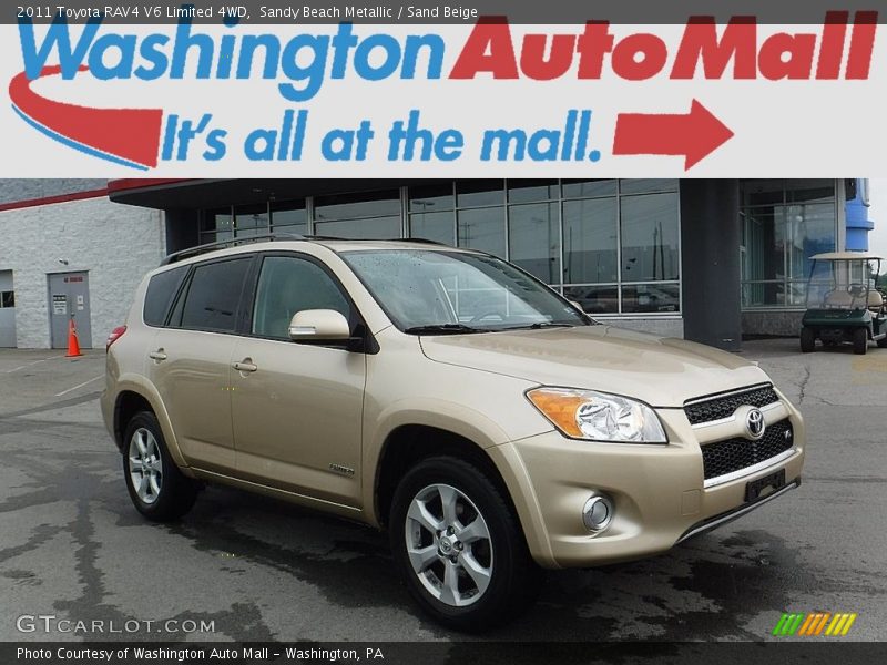 Sandy Beach Metallic / Sand Beige 2011 Toyota RAV4 V6 Limited 4WD