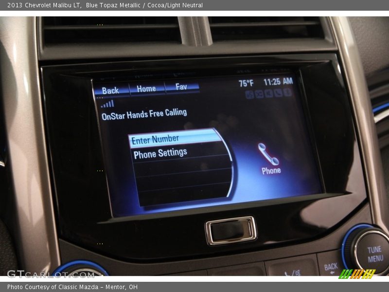 Blue Topaz Metallic / Cocoa/Light Neutral 2013 Chevrolet Malibu LT